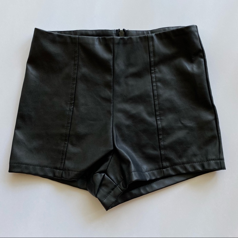 Faux Leather Shorts